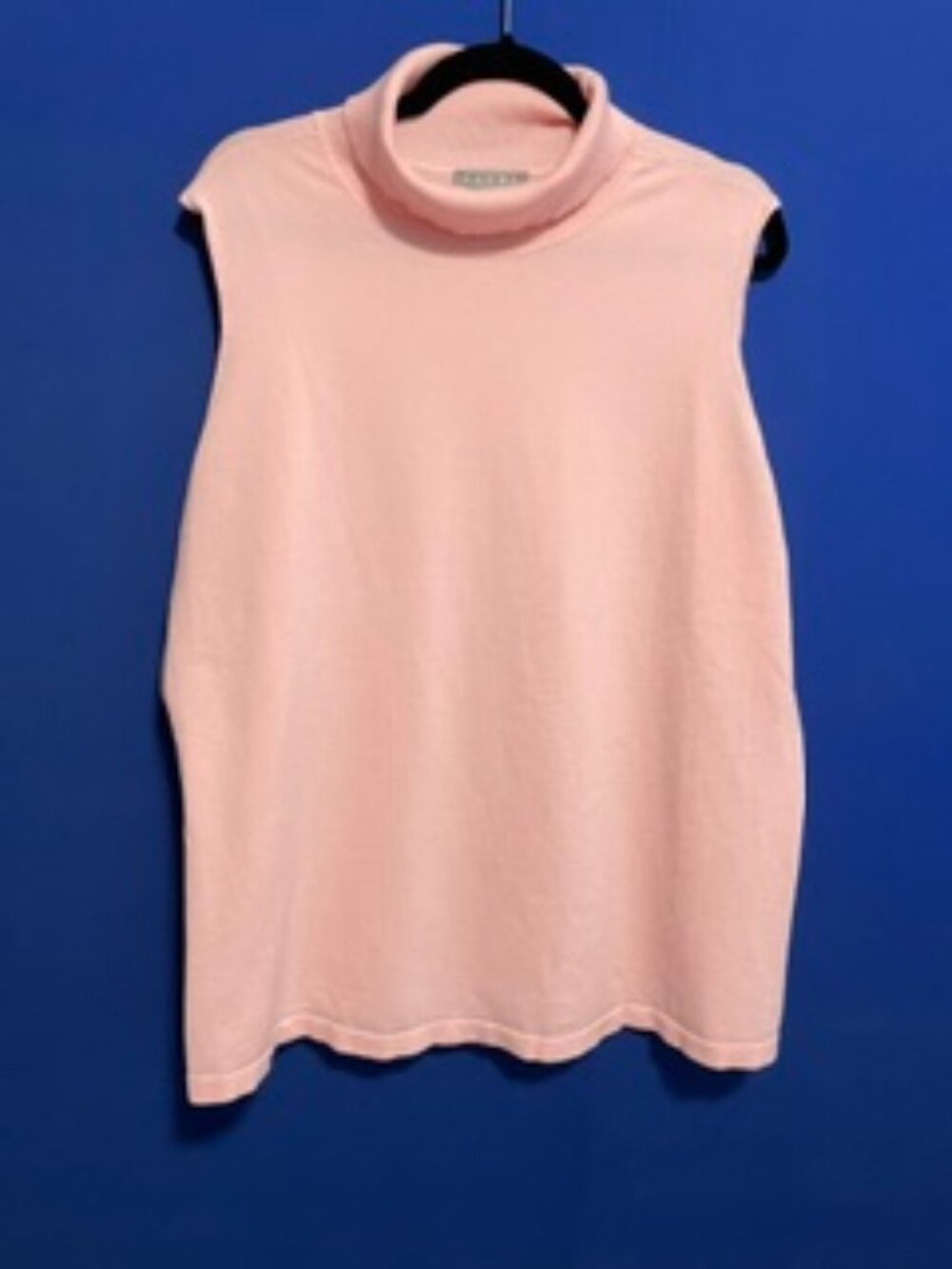Laura Plus Baby Pink Knit Turtleneck Sleeveless Shell - Size 2X